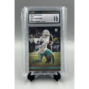 2021‎ Panini Chronicles Panini Pink #PA-26 Jaylen Waddle CSG 10 Rookie